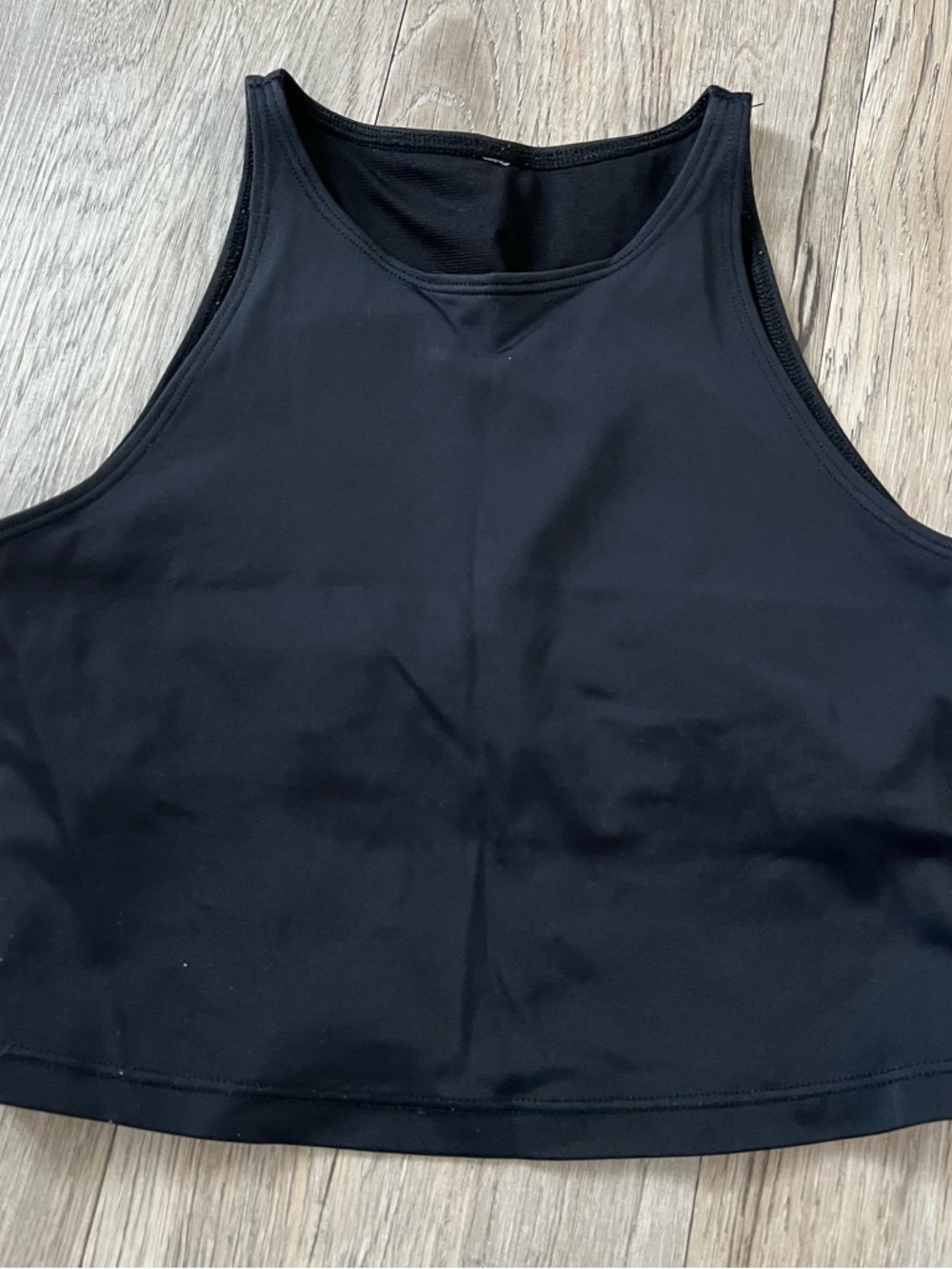 SHEIN Black High-Neck Crop Tank